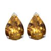 Image 1 : Natural 2.10 ctw Citrine Pear Earrings .925 Sterling