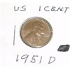 Image 1 : 1951-D Lincoln Cent *PLEASE LOOK AT PICTURE TO DETERMINE GRADE*!!