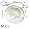 Image 1 : 1966 Kennedy SILVER Half Dollar *RARE MS+ HIGH GRADE - NICE COIN*!!