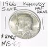 Image 1 : 1966 Silver Kennedy Half Dollar *EXTREMELY RARE MS-65 HIGH GRADE*!!