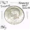 Image 1 : 1967 Kennedy SILVER Half Dollar *RARE MS HIGH GRADE*!!