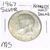 Image 1 : 1967 Kennedy SILVER Half Dollar *RARE MS HIGH GRADE*!!