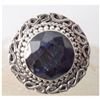 Image 1 : Natural 25.15 ctw Sapphire Round Ring .925 Sterling