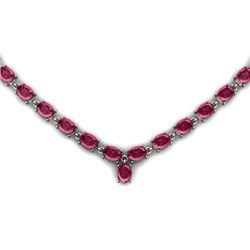 NATURAL 24.00 CTW PINKTOURMALINE NECKLACE .925 STERLING