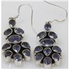 Natural 7.98g Tanzanite Earrings .925 Sterling Silver