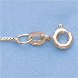 Genuine 16" 14k Gold-Yellow/White 0.9mm 1.9g Box Chain