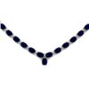 Image 1 : NATURAL 30.00 CTW SAPPHIRE NECKLACE .925 STERLING SILVE