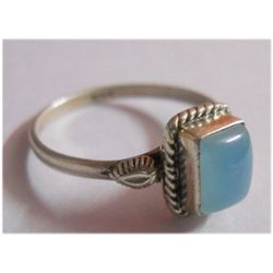 Natural 9.35 ctw Semi-Precious Square Ring .925 Sterlin