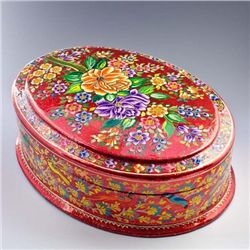 Gorgeous Handpainted Floral Jewelry Box