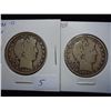 Image 1 : 1906-O VG & 1907 BARBER HALF DOLLARS