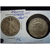 Image 1 : 1917 & 47 WALKING LIBERTY HALF DOLLARS