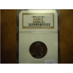 1968-S/S WASHINGTON QUARTER NGC PF67
