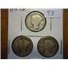 Image 1 : 1918-P/D/S MERCURY DIMES