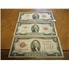 Image 1 : 1928-D,53 & 63-A TWO DOLLAR US NOTES RED SEALS