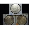 Image 1 : 1889,1896 AU & 1899-O UNC MORGAN SILVER DOLLARS