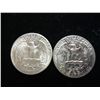 Image 2 : 1944 AU,1955-D UNC WASHINGTON SILVER QUARTERS