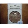 Image 1 : 1987 AMERICAN SILVER EAGLE ANACS MS68
