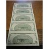 Image 2 : 5 CONSECUTIVE SERIAL NUMBER 2003-A $5 FRN'S