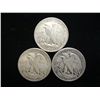 Image 2 : 3 ASSORTED WALKING LIBERTY HALF DOLLARS