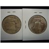 Image 2 : 1954-D & 60-D FRANKLIN HALF DOLLARS
