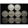 Image 2 : 10 ASSORTED 35% SILVER JEFFERSON WAR NICKELS