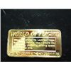 Image 2 : 1 TROY OZ .999 FINE SILVER INGOT GOLD PLATED