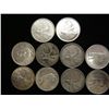 Image 1 : 10 ASSORTED CANADA SILVER 25 CENTS