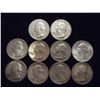 Image 1 : 10 ASSORTED 1960'S WASHINGTON SILVER QUARTERS