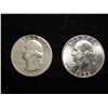 Image 1 : 1936 AU & 58-D (UNC) WASHINGTON SILVER QUARTERS