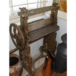 A C19th cast iron clothes mangle "The Rege...