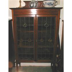 A late C19th Arts and Crafts mahogany disp...