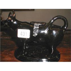 A C19th Jackfield style cow creamer...