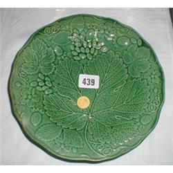 A C19th green glazed  Strawberry patterned...