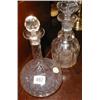 Image 1 : Two C19th glass decanters...