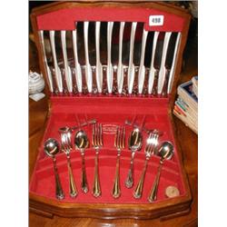 A c1940/50's 42 piece cutlery set in an oa...