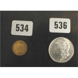 An 1888 gold sovereign coin...