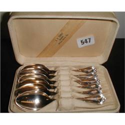 A boxed set of six silver American teaspoo...