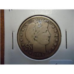1909-S FINE BARBER HALF DOLLAR
