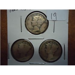 1925 P/D/S MERCURY DIMES