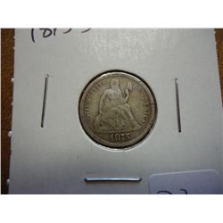 1875-S SEATED LIBERTY DIME (VERY FINE)