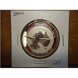 2002 AUSTRALIA KOOKABURRA 1 OZ SILVER (PF LIKE)
