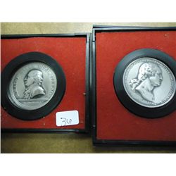 2 US MINT AMERICAS 1ST MEDALS IN PEWTER
