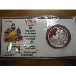 1/2 OZ. DISNEY SILVER ROUND PF "THE PRINCE"