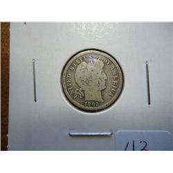 1892 BARBER DIME