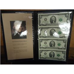 UNCUT SHEET OF 4-2003-A $2 FRN'S