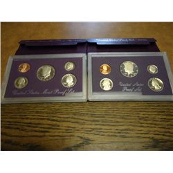 1985 & 89 US PROOF SETS (WITH BOXES)