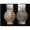 Image 1 : 2 MONEY CLIPS WITH MEXICAN PESOS SILVER