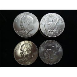 9-ASSORTED 1977 IKE DOLLARS