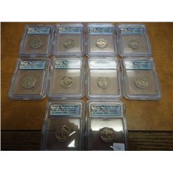 10 ASSORTED ICG BUFFALO NICKEL SLABS
