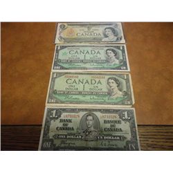 CANADA $ CURRENCY SET 1937,54,67 & 73